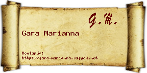 Gara Marianna névjegykártya